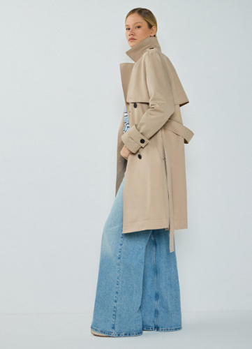 Длинный плащ, Бежевый