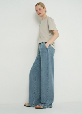 Джинсы свободного силуэта, Голубой