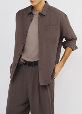 Рубашка из вискозы, Коричневый