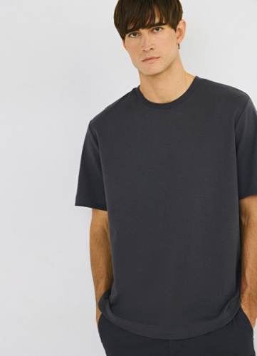Футболка из текстурной ткани, Серый