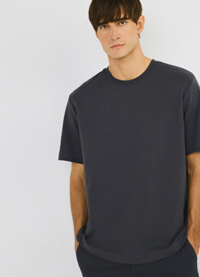 Футболка из текстурной ткани, Серый