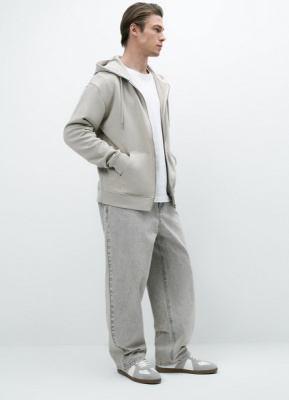 Базовая толстовка на молнии, Бежевый