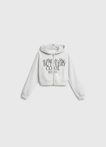 Толстовка с принтом для девочек, Серый