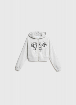 Толстовка с принтом для девочек, Серый