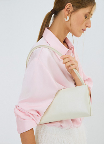 Лакированная сумка, Белый