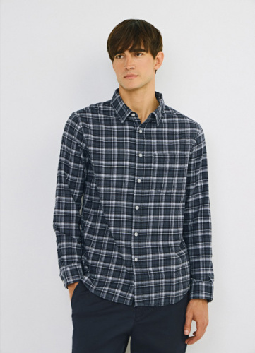 Рубашка в клетку, Серый