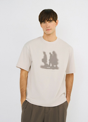 Футболка с принтом, Белый