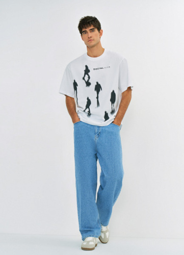 Свободные джинсы Baggy, Голубой