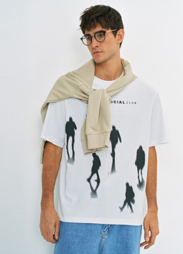 Футболка с принтом, Белый