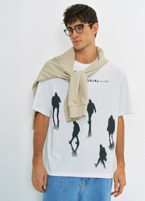 Футболка с принтом, Белый