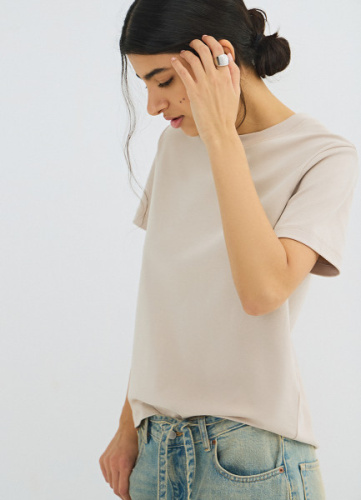 Базовая футболка, Бежевый