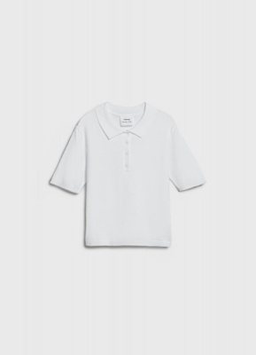 Вязаный джемпер с коротким рукавом для девочек, Белый