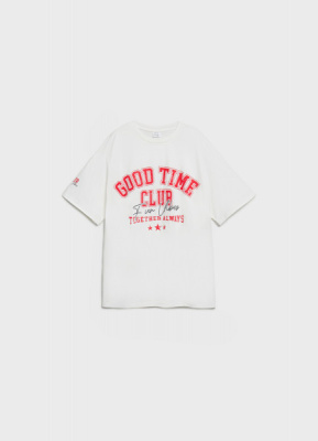 Футболка с принтом для девочек, Белый