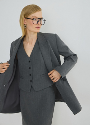 Классический жилет, Серый