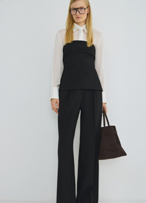 Прямые брюки со стрелками, Черный