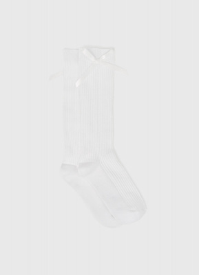 Гольфы с бантиками для девочек, Белый