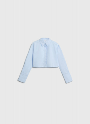 Укороченная рубашка для девочек, Голубой