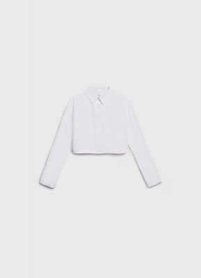 Укороченная рубашка для девочек, Белый