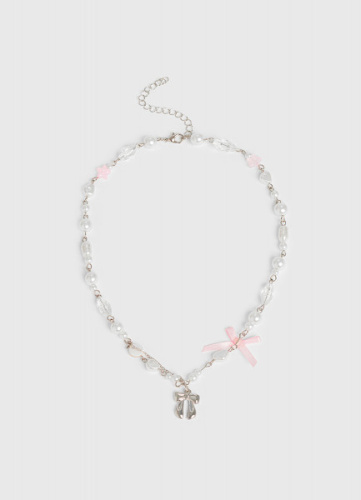 Колье с подвеской для девочек, Розовый