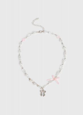 Колье с подвеской для девочек, Розовый