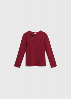 Лонгслив с мини-бантами для девочек, Фиолетовый