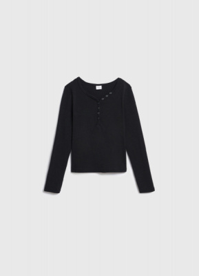 Лонгслив для девочек, Черный