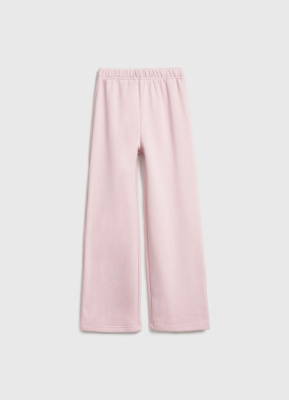 Широкие трикотажные брюки для девочек, Розовый