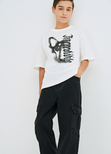 Футболка из хлопка для мальчиков, Бежевый