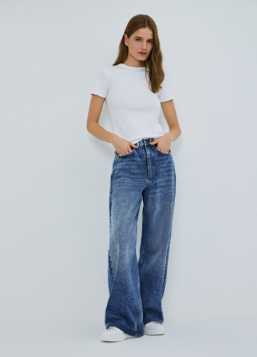 Футболка в рубчик, Белый