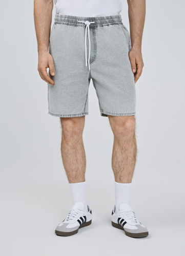 Джинсовые шорты с эластичным поясом, Серый
