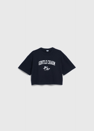 Свободная футболка для девочек, Черный