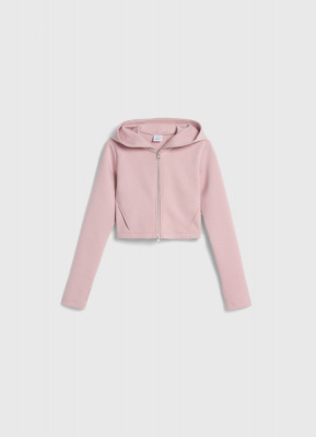 Укороченная толстовка для девочек, Розовый