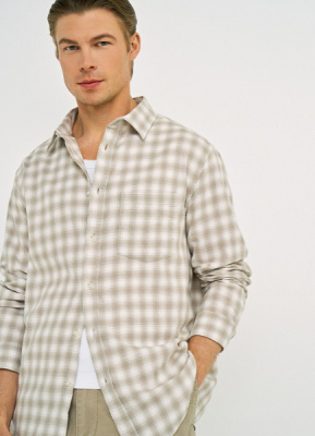 Рубашка в клетку, Бежевый