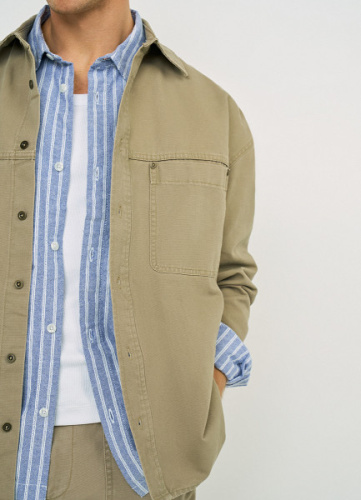 Куртка-рубашка из канваса, Бежевый