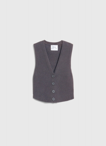 Вязаный жилет для девочек, Серый