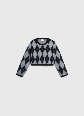 Вязаный джемпер для девочек, Серый