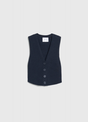 Вязаный жилет для девочек, Синий