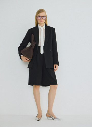 Двубортный жакет, Черный