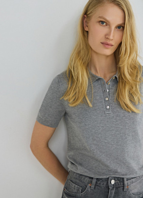 Джемпер с коротким рукавом, Серый