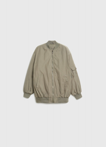 Бомбер оверсайз для девочек, Зеленый