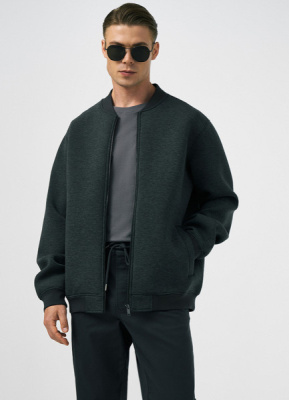 Бомбер на молнии, Серый