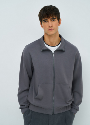 Лёгкая куртка с воротником-стойкой, Серый