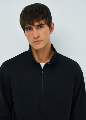 Лёгкая куртка с воротником-стойкой, Черный