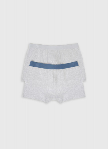 Трусы-транки, 2 шт., Серый