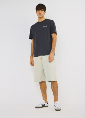 Футболка с цветочным принтом, Серый