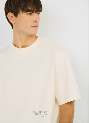 Футболка с принтом, Белый