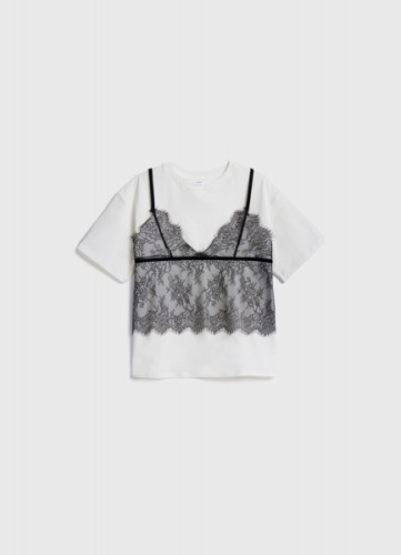 Свободная футболка для девочек, Белый