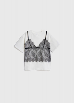 Свободная футболка для девочек, Белый