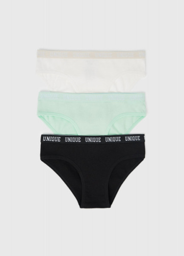 Трусы для девочек, 3 шт., Зеленый