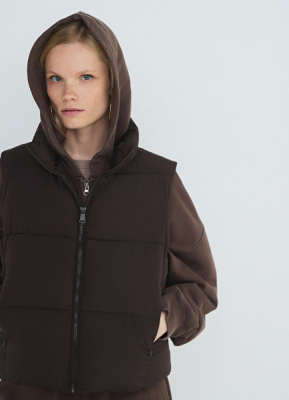 Утеплённый жилет, Коричневый